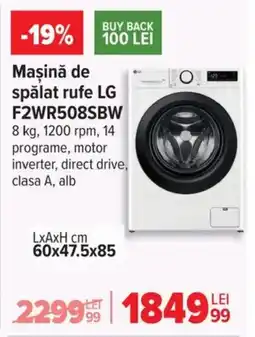 Carrefour Maşină de spălat rufe LG F2WR508SBW Ofertă
