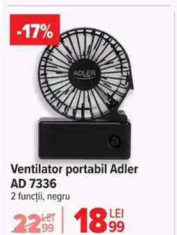Carrefour Ventilator portabil Adler AD 7336 Ofertă