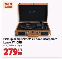 Carrefour Pick-up de tip servietă cu boxe încorporate Lenco TT-10BN Ofertă