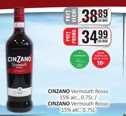 CBA CINZANO Vermouth Rosso Ofertă