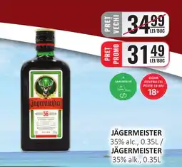 CBA JÄGERMEISTER 35% alc. Ofertă