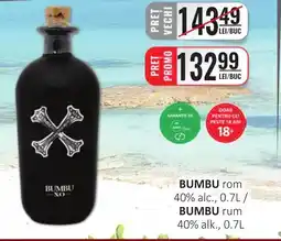 CBA BUMBU rom 40% alc. Ofertă