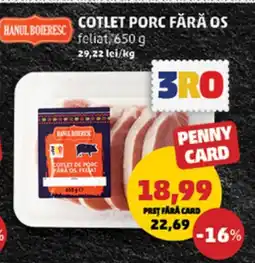Penny Cotlet porc fără os Ofertă