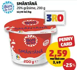 Penny Smântână 20% grăsime Ofertă