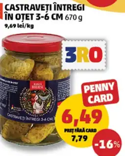 Penny Castraveti întregi în otet 3-6 cm Ofertă