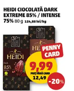 Penny Heidi ciocolată dark extreme 85% / intense 75% Ofertă