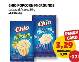 Penny Chio popcorn microunde caşcaval/sare Ofertă