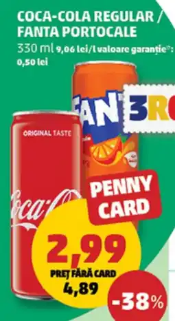 Penny Coca-cola regular/ fanta portocale Ofertă