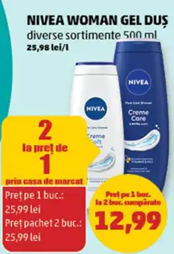 Penny Nivea woman gel dus Ofertă