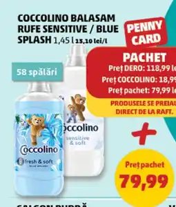 Penny Coccolino balasam rufe sensitive / blue splash Ofertă