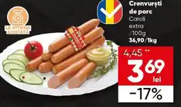 PROFI Crenvursti de porc Caroli extra Ofertă