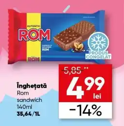 PROFI Îngheţată Rom sandwich Ofertă
