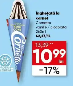 PROFI Îngheţată la cornet Cornetto vanilie / ciocolată Ofertă