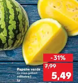 Kaufland Pepene verde cu miez galben Ofertă