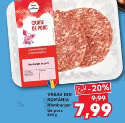Kaufland VREAU DIN ROMÂNIA Hamburger de porc Ofertă