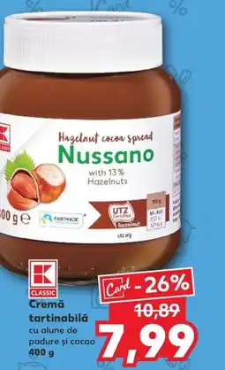 Kaufland Cremă tartinabilă cu alune de padure și cacao Ofertă