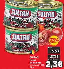 Kaufland SULTAN Pastă de tomate Ofertă
