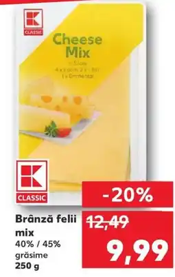 Kaufland Brânză felii mix Ofertă