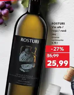 Kaufland ROSTURI Vin alb/ roşu / rosé sec Ofertă