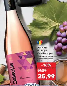 Kaufland COTNARI SELECȚIE Vin alb / roşu / rosé sec / demisec Ofertă