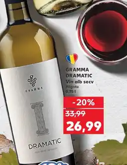 Kaufland GRAMMA DRAMATIC Vin alb secv Ofertă