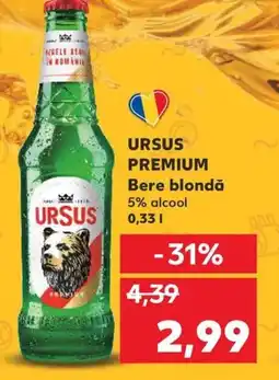 Kaufland URSUS Premium Bere blondă Ofertă
