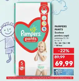 Kaufland PAMPERS Pants Scutece pentru copii Ofertă