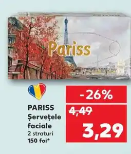 Kaufland PARISS Şerveţele faciale Ofertă