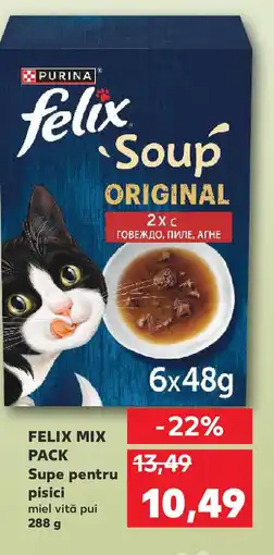 Kaufland PURINA Felix mix pack Supe pentru pisici Ofertă