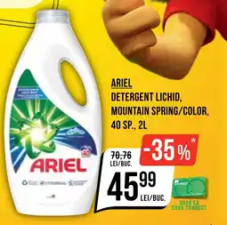 Mega Image Ariel detergent lichid, mountain spring/color, 40 sp Ofertă