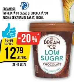 Mega Image Dream&co înghețată cu cacao și ciocolată/cu aromă de caramel sărat Ofertă