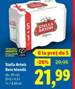 Lidl STELLA ARTOIS Bere blondǎ Ofertă