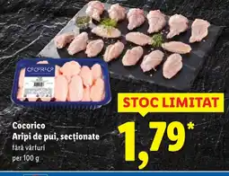 Lidl Cocorico Aripi de pui, secţionate Ofertă