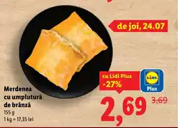 Lidl Merdenea cu umplutură de brânză Ofertă