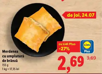 Lidl Merdenea cu umplutură de brânză Ofertă