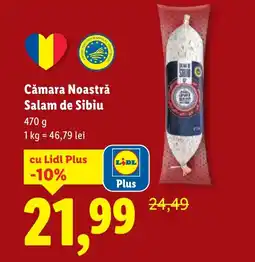 Lidl Cămara Noastră Salam de Sibiu Ofertă