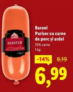 Lidl BARONI Parizer cu carne de porc și ardei Ofertă