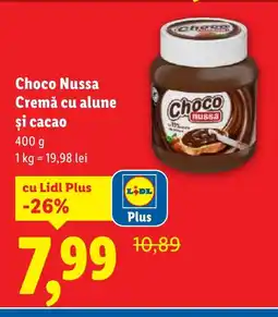 Lidl Choco Nussa Cremă cu alune şi cacao Ofertă