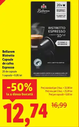Lidl Bellarom Ristretto Capsule de cafea Espresso Ofertă