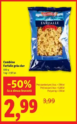 Lidl Combino Farfalle grâu dur Ofertă