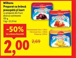 Lidl Milbona Preparat cu brânză proaspătă şi iaurt Ofertă