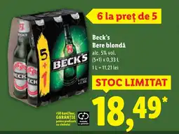 Lidl BECK'S Bere blondă Ofertă