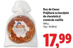 Lidl Duc de Coeur Prăjitură cu bucățele de ciocolată şi cremă de vanilie Ofertă