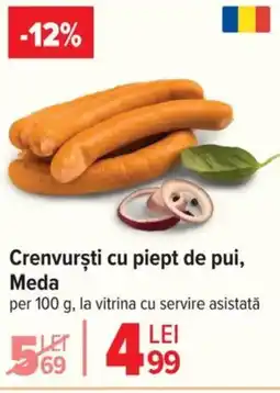 Carrefour Crenvurști cu piept de pui, Meda Ofertă