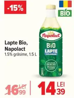 Carrefour Lapte Bio, Napolact Ofertă