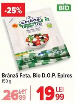 Carrefour Brânză Feta, Bio D.O.P. Epiros Ofertă