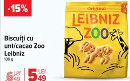 Carrefour Biscuiți cu unt/cacao Zoo Leibniz Ofertă