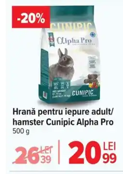Carrefour Hrană pentru iepure adult/ hamster Cunipic Alpha Pro Ofertă