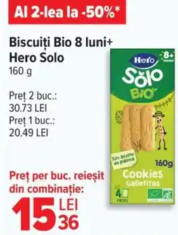 Carrefour Biscuiți Bio 8 luni+ Hero Solo Ofertă