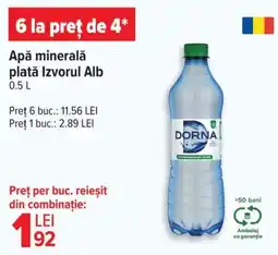 Carrefour Apă minerală plată Izvorul Alb Ofertă